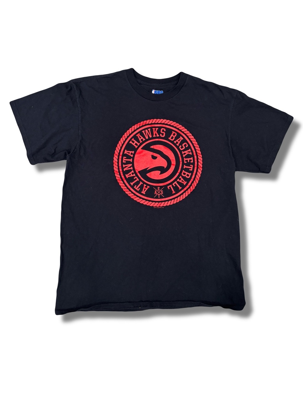 NBA Atlanta Hawks Basketball T-Shirt Size L Black/Red Officially Licensed Unisex
